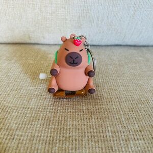 Cute Brown Capybara Keychain